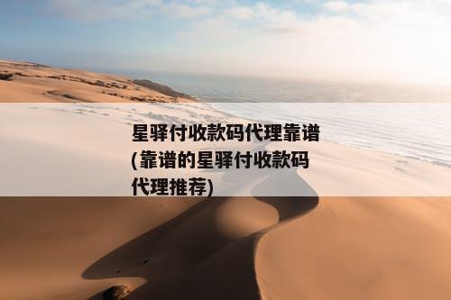 星驿付收款码代理靠谱(靠谱的星驿付收款码代理推荐)